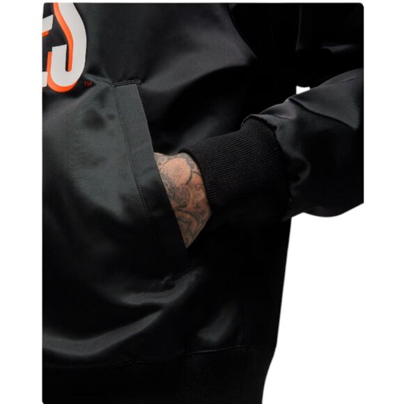 Jordan Flight MVP Varsity "Wheaties" Black Nike Jacket DV7578-010 Mens Large NEW - Picture 3 of 16